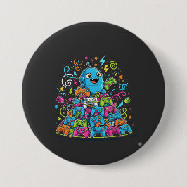 Bóton Redondo 7.62cm Funny Gaming Never Ends