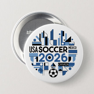 Bóton Redondo 7.62cm Futebol 2026 EUA, Canadá, México