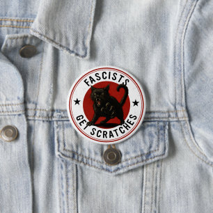 Bóton Redondo 7.62cm Gatos Contra Fascistas
