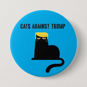 Bóton Redondo 7.62cm gatos contra trump