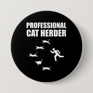 Bóton Redondo 7.62cm Gatos Profissionais De Gato Engraçados