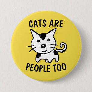 BÓTON REDONDO 7.62CM GATOS SÃO BOTÕES PESSOAS TAMBÉM