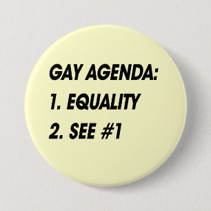 BÓTON REDONDO 7.62CM GAY AGENDA - IGUALDADE