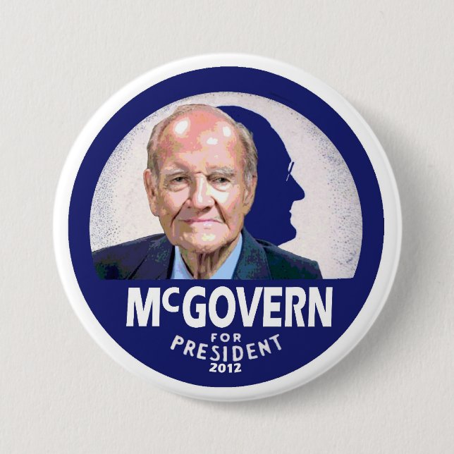 Bóton Redondo 7.62cm George McGovern para o presidente 2012 (Frente)