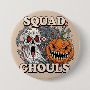 Bóton Redondo 7.62cm Ghouls Esquadrão - Halloween Assustador
