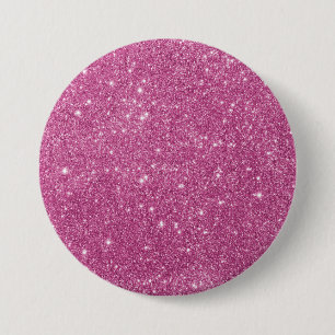 Bóton Redondo 7.62cm Glitter Rosa Girassol