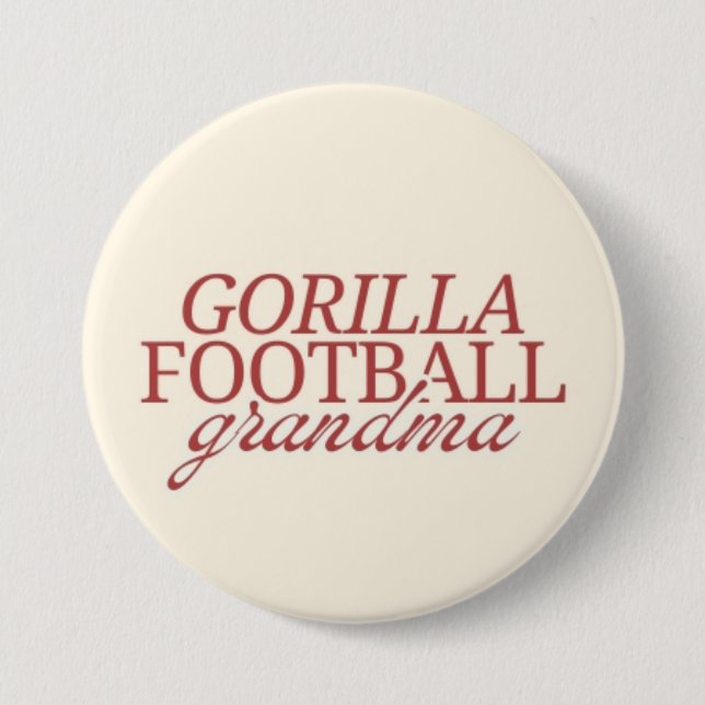 Bóton Redondo 7.62cm Gorilla Football Grandma (Frente)