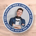 Bóton Redondo 7.62cm Graduação A Classe de Foto Personalizada Moderna 2<br><div class="desc">Este design simples e moderno é composto por tipografia de serifa e adiciona uma foto personalizada.</div>