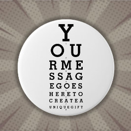 Bóton Redondo 7.62cm Gráfico de Visão Ocular da Mensagem Personalizada