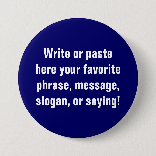 Bóton Redondo 7.62cm Grande botão (3 polegadas) (Frente)