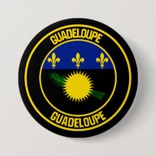 Bóton Redondo 7.62cm Guadeloupe Round Emblem