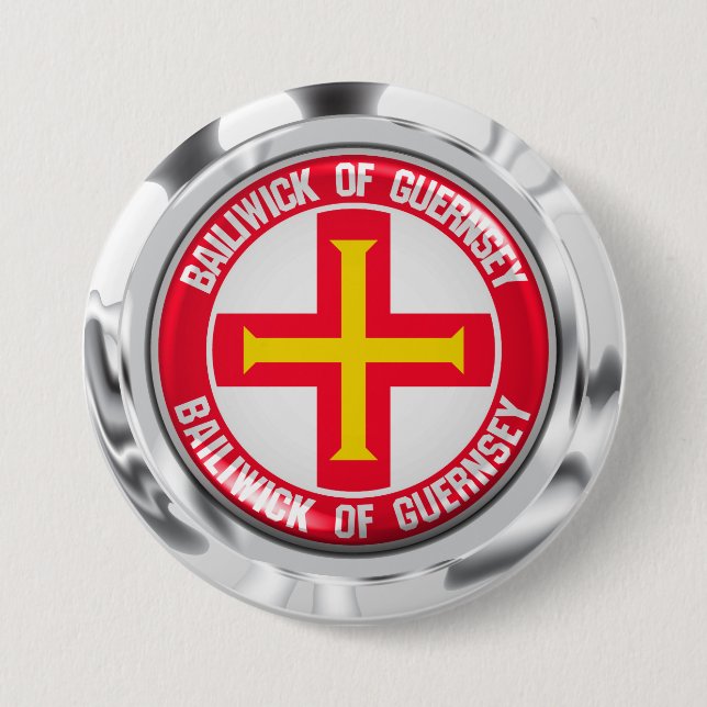 Bóton Redondo 7.62cm Guernsey Round Emblem (Frente)