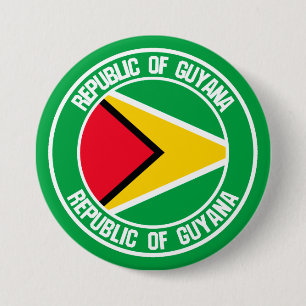 Bóton Redondo 7.62cm Guyana Round Emblem