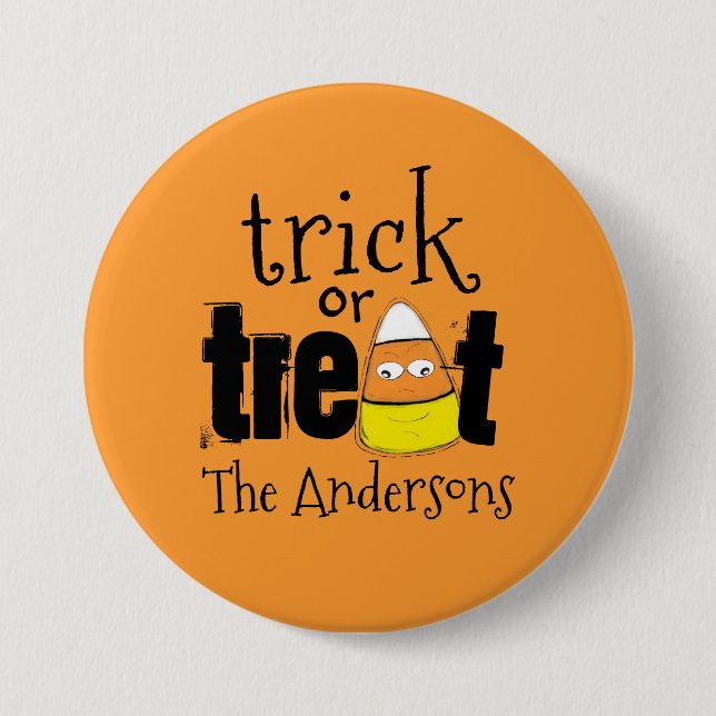 Bóton Redondo 7.62cm Halloween Candy Corn Cute Whimssius Engraçado (Frente)