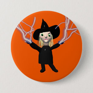Bóton Redondo 7.62cm Halloween Witch Spell