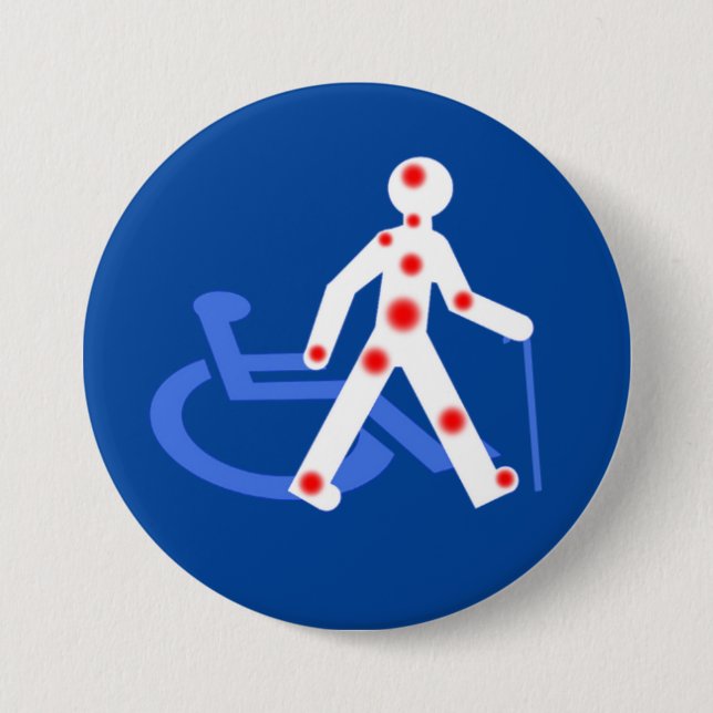 Bóton Redondo 7.62cm Handicap invisible / Visible  (Frente)