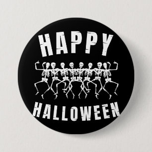 BÓTON REDONDO 7.62CM HAPPY HALLOWEEN DANCING SKELETONS