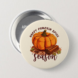 Bóton Redondo 7.62cm Happy Pumpkin Spice Season