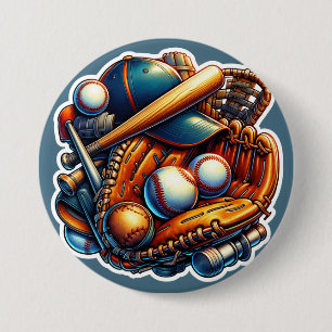 Bóton Redondo 7.62cm Heróis da Home Page do Baseball