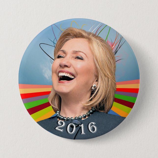 Bóton Redondo 7.62cm Hillary 2016 (Frente)