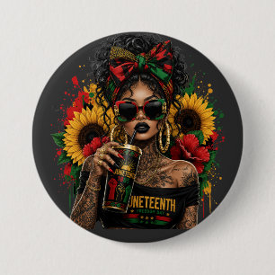 Bóton Redondo 7.62cm História Afro-Americana de Mulheres Negras Junetee