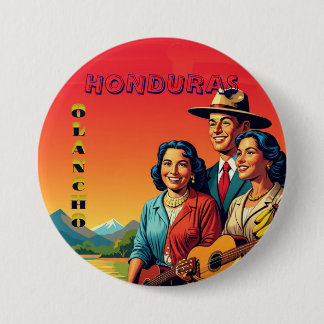 Bóton Redondo 7.62cm  Honduras OLANCHO Retro poster
