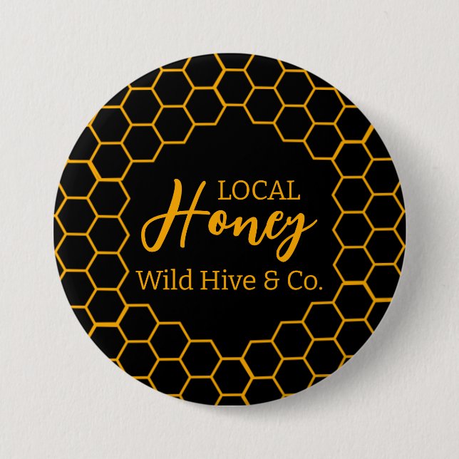 Bóton Redondo 7.62cm Honeycomb – Black or White Background (Frente)