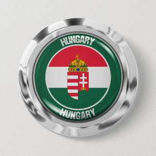 Bóton Redondo 7.62cm Hungria Round Emblem