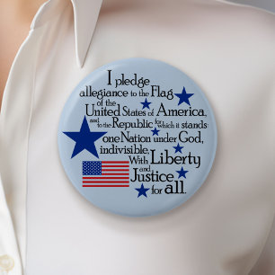 Bóton Redondo 7.62cm I pledge Allegiance to the flag of the United