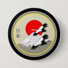 Bóton Redondo 7.62cm Iconografia do Japão