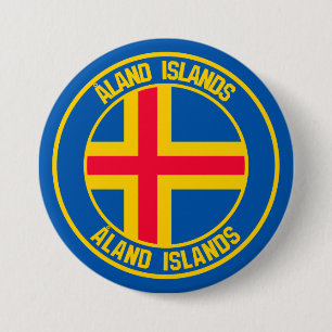 Bóton Redondo 7.62cm Ilhas Åland Round Emblem
