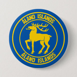Bóton Redondo 7.62cm Ilhas Åland Round Emblem