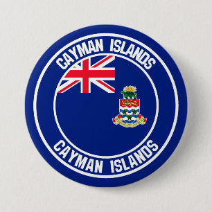 Bóton Redondo 7.62cm Ilhas Cayman Round Emblem