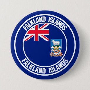 Bóton Redondo 7.62cm Ilhas Falkland Round Emblem