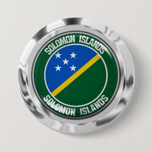 Bóton Redondo 7.62cm Ilhas Salomão - Emblem redonda