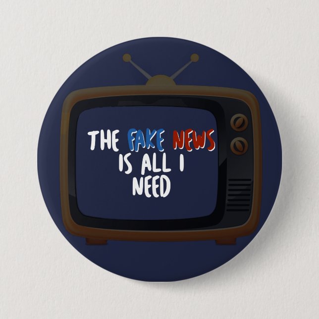 Bóton Redondo 7.62cm Imagem falsa do protesto político (Frente)