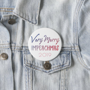 Bóton Redondo 7.62cm Impeachmas muito Felizes Impeachment de azul verm