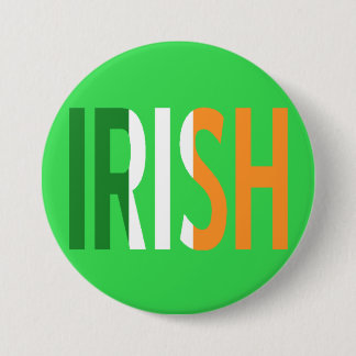 Bóton Redondo 7.62cm Irlandês irlandês da bandeira