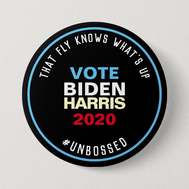 Bóton Redondo 7.62cm Isso Voa Embora BIDEN HARRIS 2020 Grande (Frente)