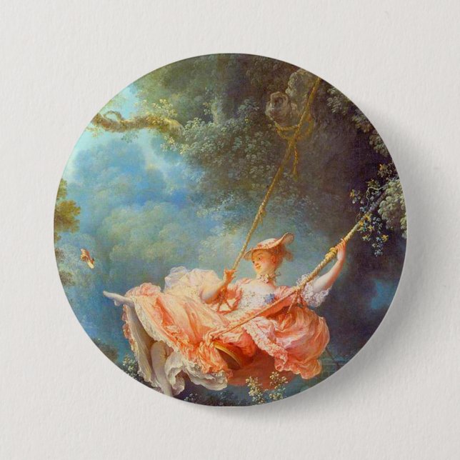 Bóton Redondo 7.62cm Jean Honore Fragonard The Swing (Frente)