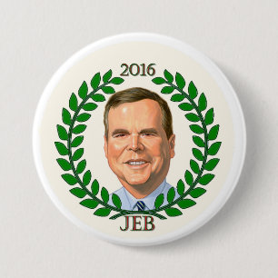 Bóton Redondo 7.62cm Jeb Bush 2016 para Presidente