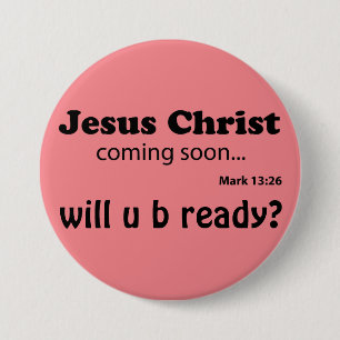 Bóton Redondo 7.62cm Jesus que vem logo personaliza-o