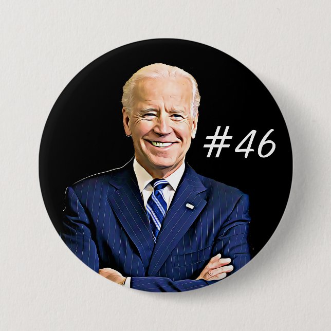 Bóton Redondo 7.62cm Joe Biden para a 46ª eleição dos EUA 2020 (Frente)