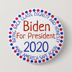 Bóton Redondo 7.62cm Joe Biden para o botão do presidente Eleição 20