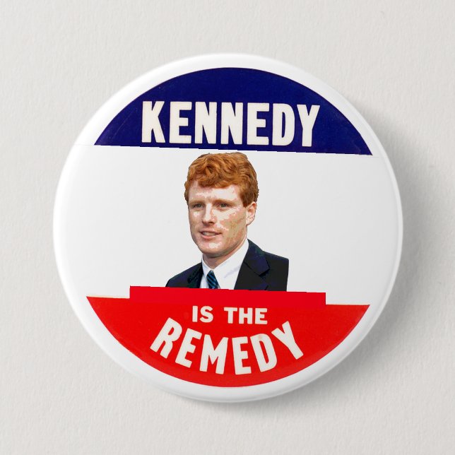 Bóton Redondo 7.62cm (Joe) Kennedy É A Solução (Frente)