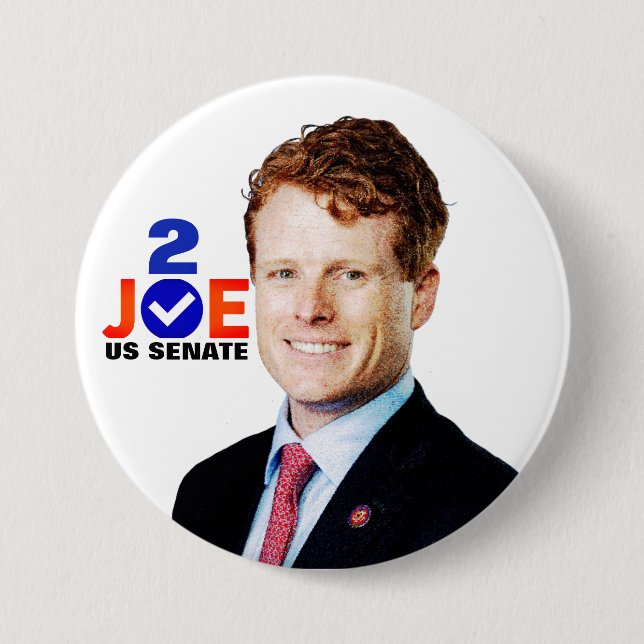 Bóton Redondo 7.62cm Joe Kennedy Senado dos EUA 2020 (Frente)