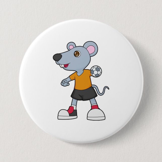 Bóton Redondo 7.62cm Jogador de handebol Mouse Handebol (Frente)