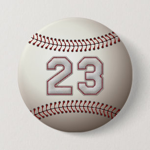 Bóton Redondo 7.62cm Jogador número 23 - o basebol legal costura os