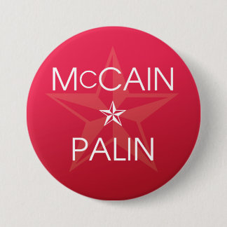 Bóton Redondo 7.62cm John McCain * Sarah Palin