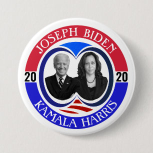 Bóton Redondo 7.62cm Joseph Biden & Kamala Harris 2020